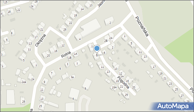 Czarnków, Pogodna, 5, mapa Czarnków