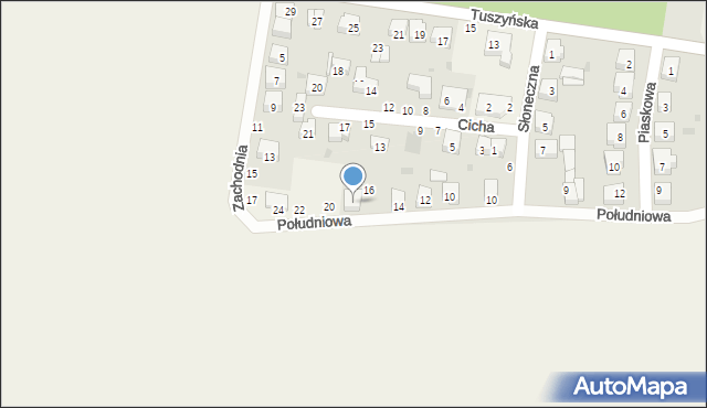 Czarnocin, Południowa, 18, mapa Czarnocin