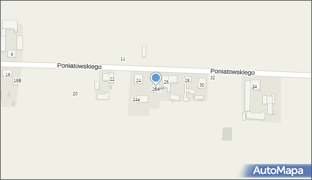 Czarnocin, Poniatowskiego Juliusza, 26A, mapa Czarnocin