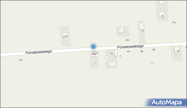 Czarnocin, Poniatowskiego Juliusza, 42a, mapa Czarnocin