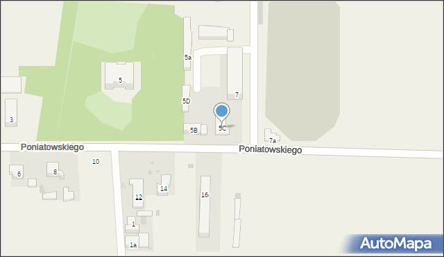 Czarnocin, Poniatowskiego Juliusza, 5C, mapa Czarnocin