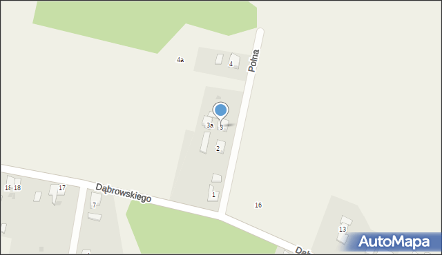 Czarnogłowy, Polna, 3, mapa Czarnogłowy