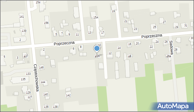 Czarny Las, Poprzeczna, 10A, mapa Czarny Las