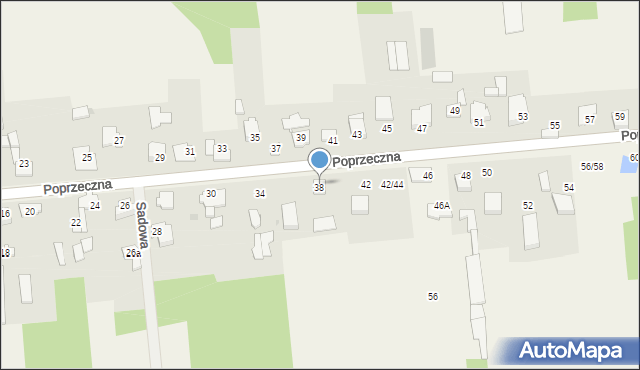 Czarny Las, Poprzeczna, 40, mapa Czarny Las