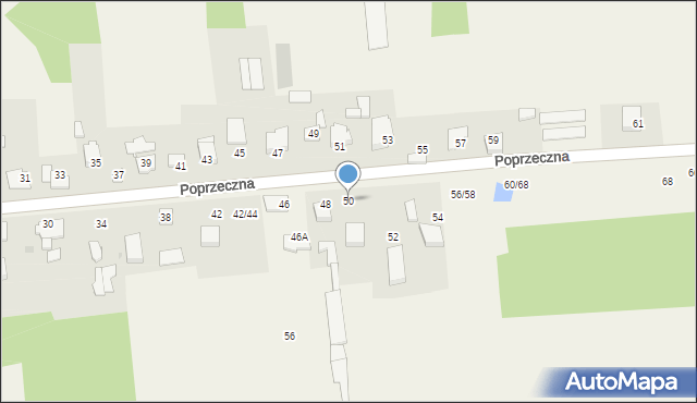 Czarny Las, Poprzeczna, 50, mapa Czarny Las