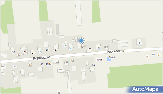 Czarny Las, Poprzeczna, 53, mapa Czarny Las