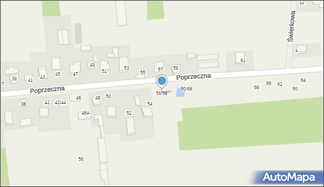 Czarny Las, Poprzeczna, 56/58, mapa Czarny Las