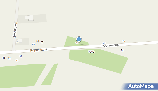 Czarny Las, Poprzeczna, 71, mapa Czarny Las