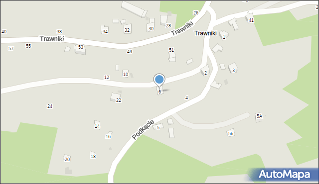 Czchów, Podkącie, 6, mapa Czchów