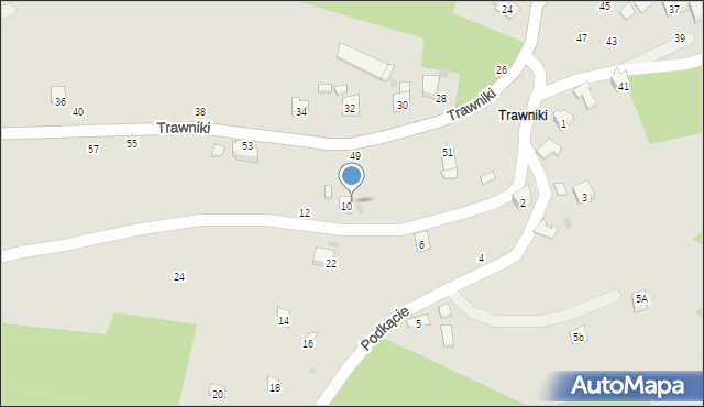 Czchów, Podkącie, 8, mapa Czchów