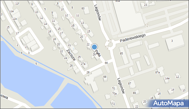 Czechowice-Dziedzice, Pochyła, 24, mapa Czechowic-Dziedzic