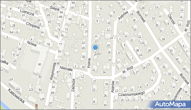 Czeladź, Polna, 17, mapa Czeladź