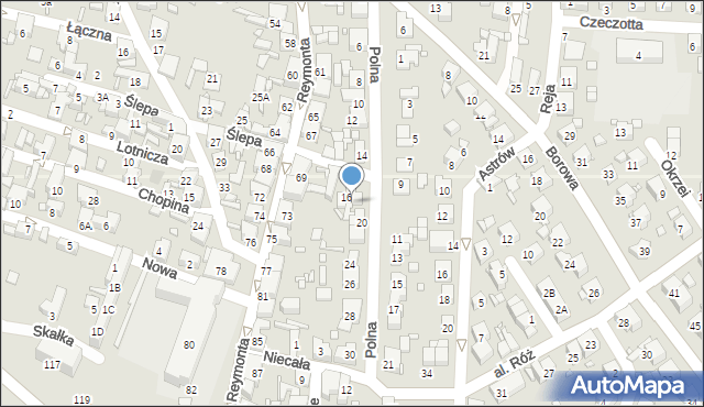 Czeladź, Polna, 18, mapa Czeladź