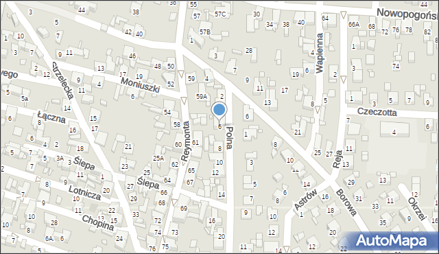 Czeladź, Polna, 6, mapa Czeladź