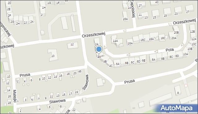 Czeladź, Pola Wincentego, 4A, mapa Czeladź