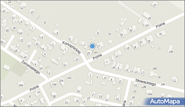 Czempiń, Polna, 25a, mapa Czempiń