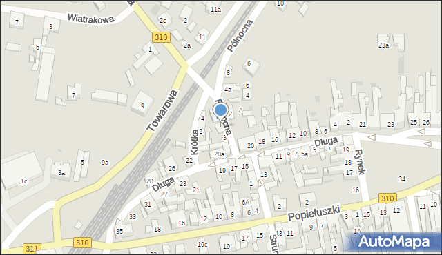 Czempiń, Północna, 5, mapa Czempiń