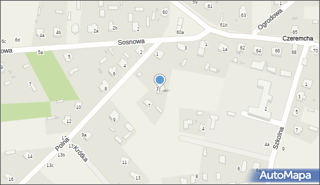 Czeremcha, Polna, 5, mapa Czeremcha