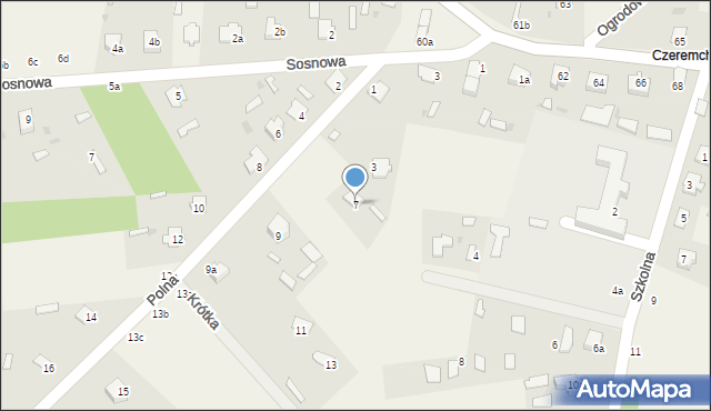 Czeremcha, Polna, 7, mapa Czeremcha