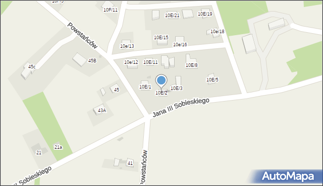 Czernica, Powstańców, 10E/2, mapa Czernica