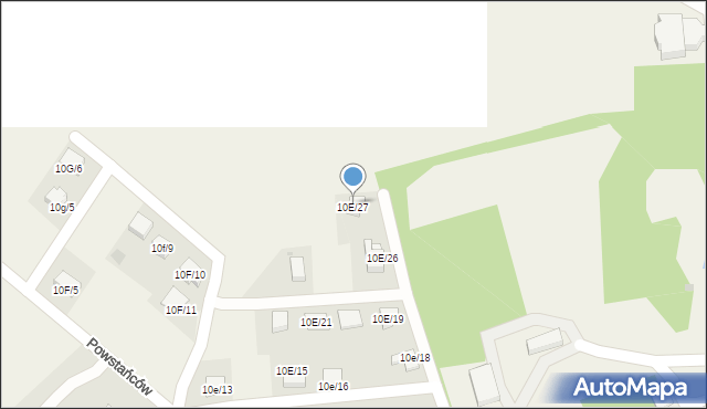 Czernica, Powstańców, 10E/27, mapa Czernica