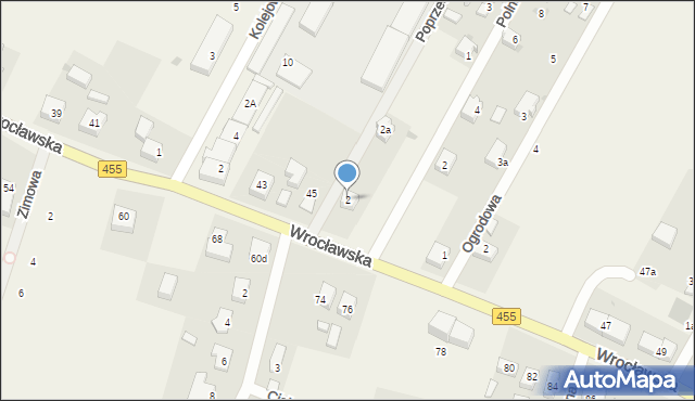 Czernica, Poprzeczna, 2, mapa Czernica