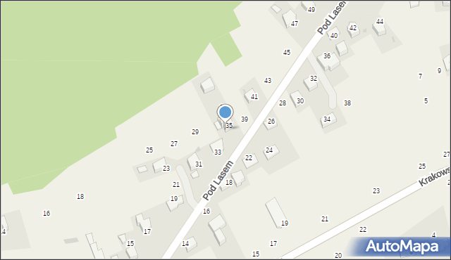 Czernichów, Pod Lasem, 35b, mapa Czernichów