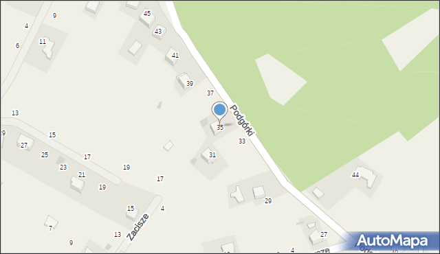 Czernichów, Podgórki, 35, mapa Czernichów