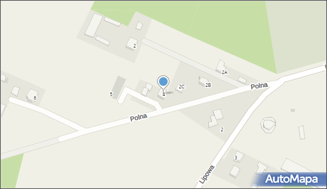 Czerwin, Polna, 4, mapa Czerwin