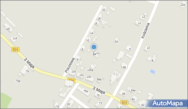 Czerwionka-Leszczyny, Pocztowa, 8A, mapa Czerwionka-Leszczyny
