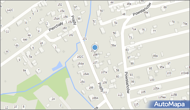 Czerwionka-Leszczyny, Pojdy, ks., 105, mapa Czerwionka-Leszczyny
