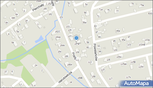 Czerwionka-Leszczyny, Pojdy, ks., 107a, mapa Czerwionka-Leszczyny