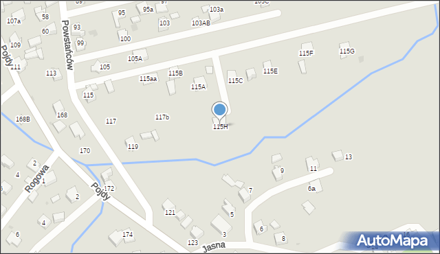 Czerwionka-Leszczyny, Pojdy, ks., 115H, mapa Czerwionka-Leszczyny