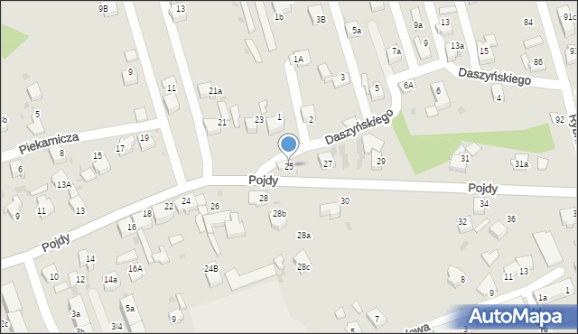 Czerwionka-Leszczyny, Pojdy, ks., 25, mapa Czerwionka-Leszczyny