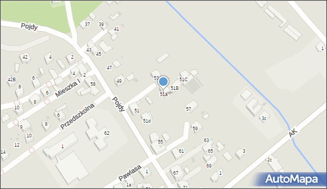 Czerwionka-Leszczyny, Pojdy, ks., 51a, mapa Czerwionka-Leszczyny