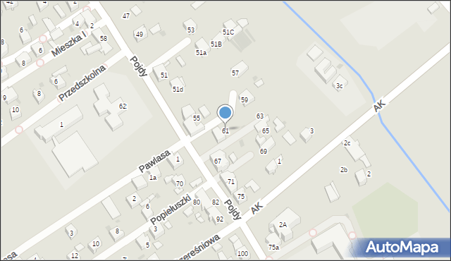 Czerwionka-Leszczyny, Pojdy, ks., 61, mapa Czerwionka-Leszczyny