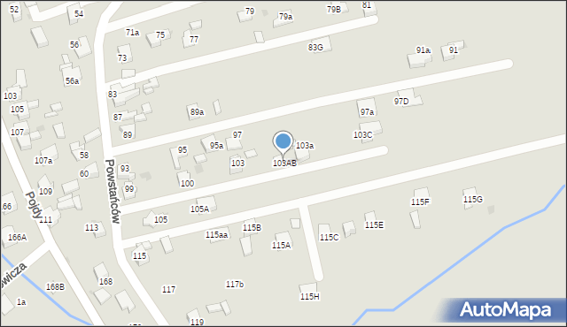 Czerwionka-Leszczyny, Powstańców, 103AB, mapa Czerwionka-Leszczyny
