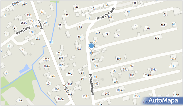 Czerwionka-Leszczyny, Powstańców, 83, mapa Czerwionka-Leszczyny