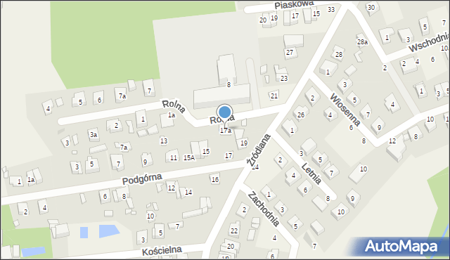 Czerwonak, Podgórna, 17a, mapa Czerwonak