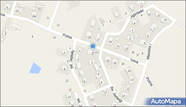 Czerwonak, Polna, 12, mapa Czerwonak