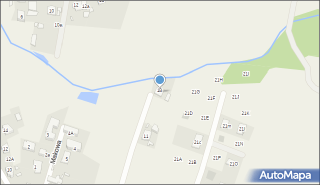 Czerwonak, Polna, 13, mapa Czerwonak