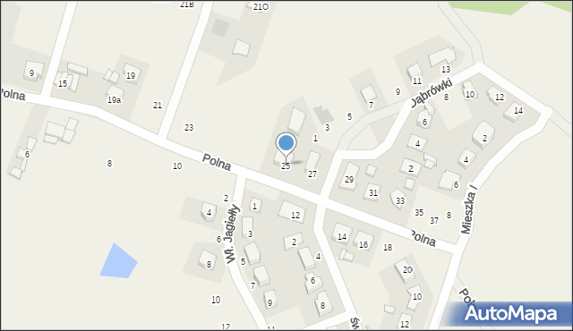 Czerwonak, Polna, 25, mapa Czerwonak