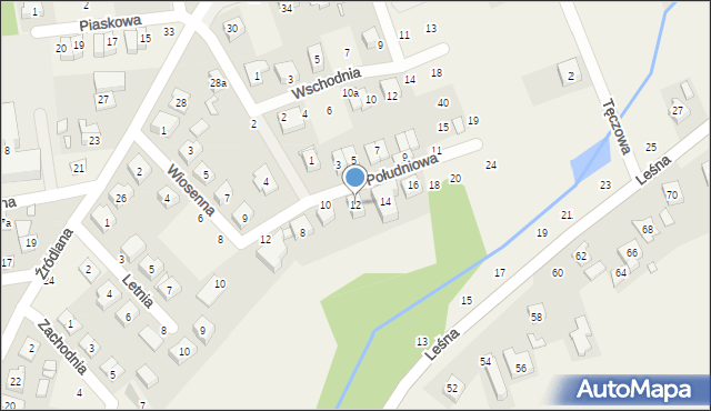 Czerwonak, Południowa, 12, mapa Czerwonak