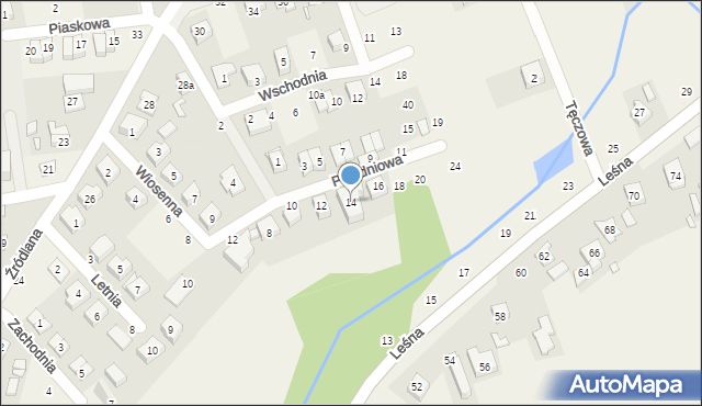 Czerwonak, Południowa, 14, mapa Czerwonak