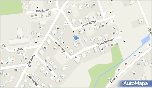 Czerwonak, Południowa, 6, mapa Czerwonak