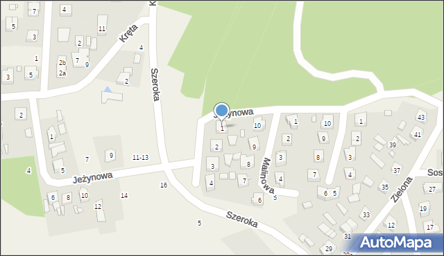 Czerwonak, Poziomkowa, 1, mapa Czerwonak