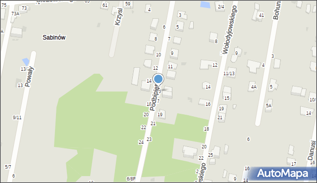 Częstochowa, Podbipięty Longinusa, 15, mapa Częstochowy