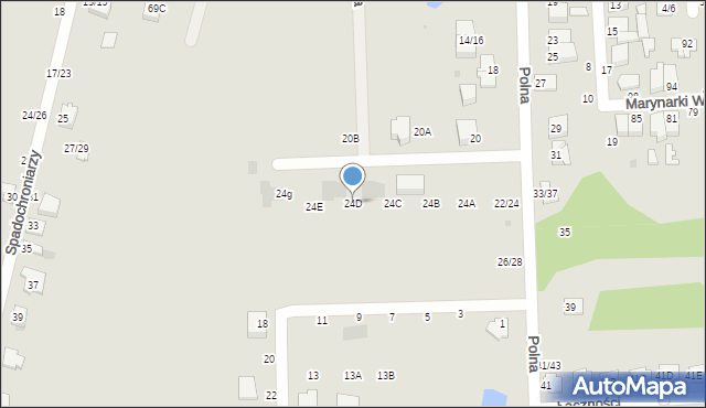 Częstochowa, Polna, 24D, mapa Częstochowy