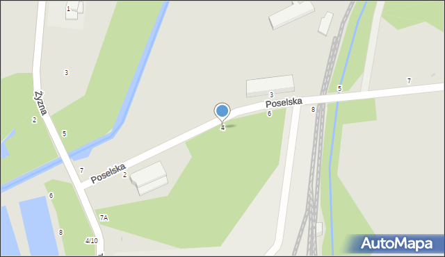 Częstochowa, Poselska, 4, mapa Częstochowy