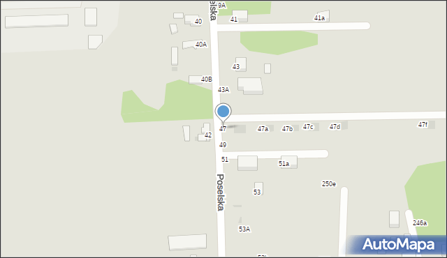 Częstochowa, Poselska, 47, mapa Częstochowy